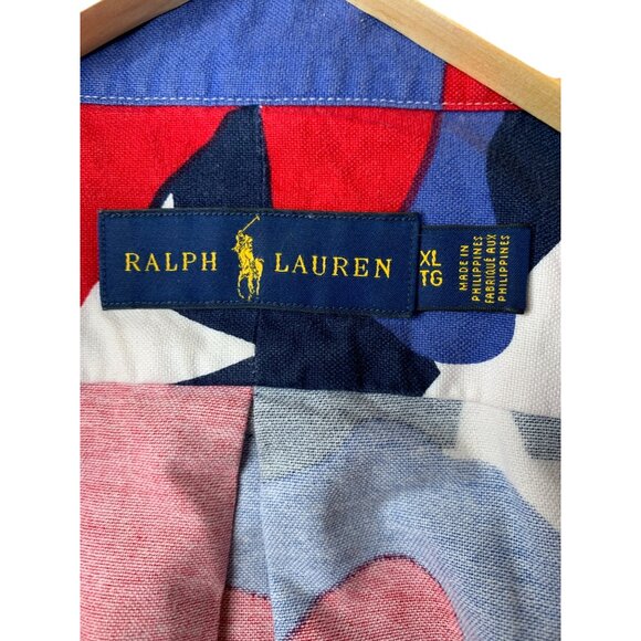 Ralph Lauren Mens Camo Patriotic Long Sleeve Button-Down Shirt XL RAA10426 - Picture 5 of 11